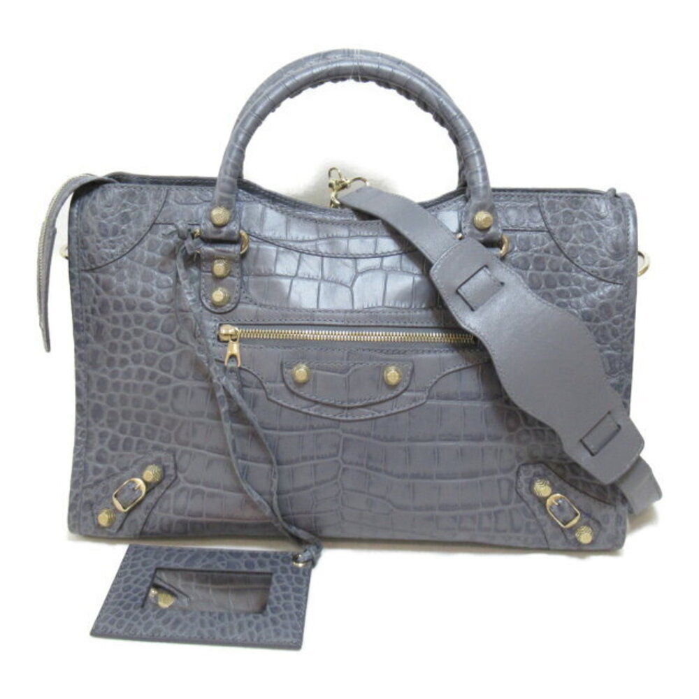 Balenciaga Giant City Shoulder Bag Leather Gray - Picture 1 of 8